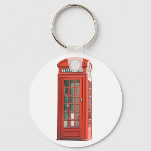 Red Phone Booth Sleutelhanger (Voorkant)