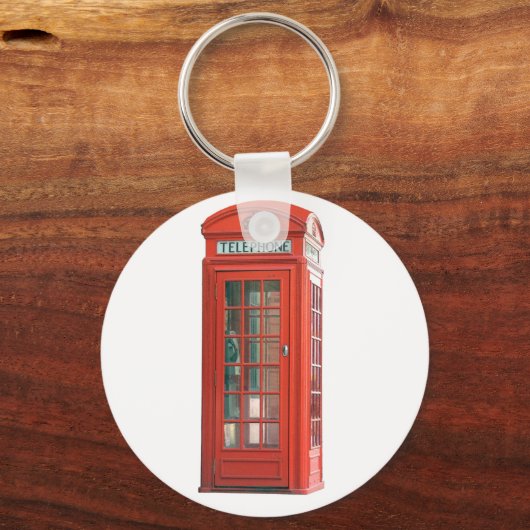 Red Phone Booth Sleutelhanger (Voorkant)