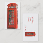 Red Phone Booth Visitekaartje (Voorkant / Achterkant)