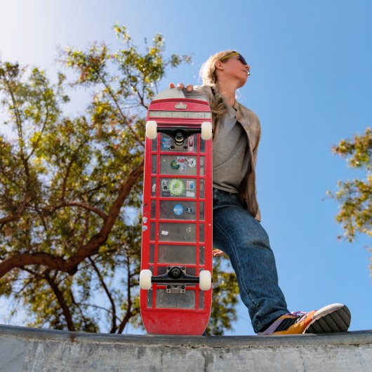 Red Phone Box, Londen, Engeland Persoonlijk Skateboard (Buiten 1)