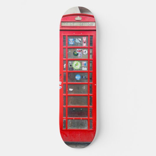 Red Phone Box, Londen, Engeland Persoonlijk Skateboard (Voorkant)