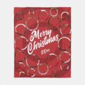 Red Photo Collage Kerstmis Fleece Deken (Voorkant)