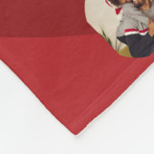 Red Photo Collage Kerstmis Fleece Deken (Hoek)