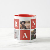 Red Photo Collage Persoonlijke handschoenen voor o Mok (Midden)