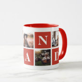 Red Photo Collage Persoonlijke handschoenen voor o Mok (Voorkant rechts)