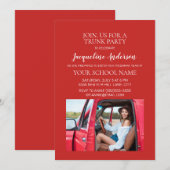 Red Photo College Trunk Party Dorm Shower Kaart (Voorkant / Achterkant)