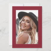 Red Photo Graduation Party Kaart (Achterkant)