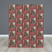 Red Photo Holiday Merry Christmas  Fleece Deken