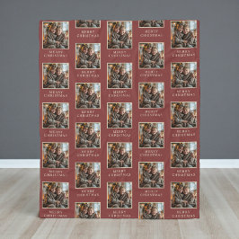 Red Photo Holiday Merry Christmas  Fleece Deken