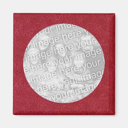 Red Photo Magnet-Sjabloon Magneet (Voorkant)