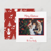 Red Photo Merry kerstkaart