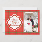 Red Photo met kerstmis Kaart (Voorkant)