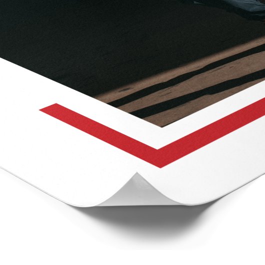 Red Photo Modern Afstuderen Poster (Hoek)