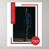 Red Photo Modern Afstuderen Poster (Voorkant)
