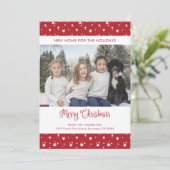 Red Photo New Home voor Feestdagen kaarten (Staand voorkant)