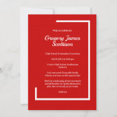 Red Photo Ultra Modern Photo Afstuderen (Achterkant)