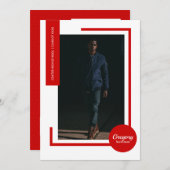 Red Photo Ultra Modern Photo Afstuderen (Voorkant / Achterkant)