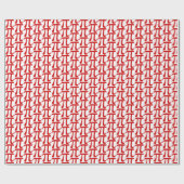 Red Pi Day Wrapping Paper Cadeaupapier (Vlak)