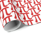 Red Pi Day Wrapping Paper Cadeaupapier (Rol Hoek)