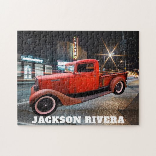  Red Pickup Truck Legpuzzel (Horizontaal)