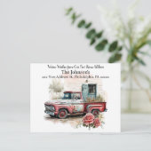 Red Pickup Truck We hebben Briefkaart verplaatst (Staand voorkant)