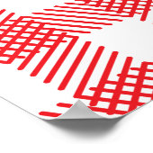 Red Picnic I Do BBQ welkomstteken Poster (Hoek)