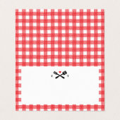 Red Picnic Pset I Do BBQ Place Kaarten (Buitenkant ongevouwen)