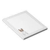 Red Piebald French Bulldog Cute Cartoon Dog & Paws Notitieblok (Schuin)