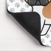 Red Pied French Bulldog Cute Cartoon Dog Muismat (Hoek)