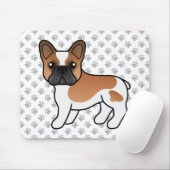 Red Pied French Bulldog Cute Cartoon Dog Muismat (Met muis)