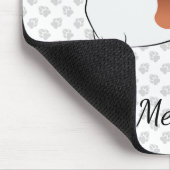 Red Pied Smooth Coat Dachshund Cartoon Dog & Name Muismat (Hoek)