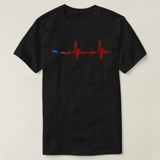 Red Pill Heartbeat Conservatieve Republikeinse ver T-shirt (Design voorkant)