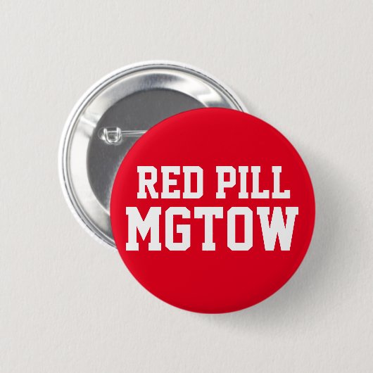 Red Pill MGTOW Ronde Button 5,7 Cm (Voorkant /achterkant)