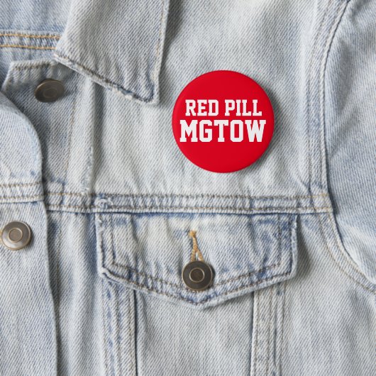 Red Pill MGTOW Ronde Button 5,7 Cm (In situ)