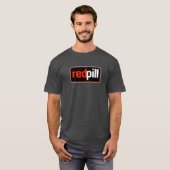 Red Pill™-tekst zwart Logo T-shirt (Voorkant volledig)