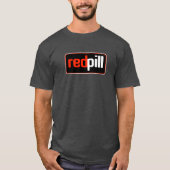 Red Pill™-tekst zwart Logo T-shirt (Voorkant)