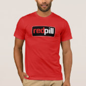 Red Pill™ Text Black Bella Canvas T-Shirt (Voorkant)