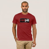 Red Pill™ Text Black Bella Canvas T-Shirt (Voorkant volledig)