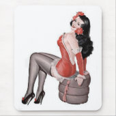 Red Pin Up Girl Muismat (Voorkant)