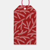Red Pine Branch Vrolijke Kerstmis Foto Vakantie Cadeaulabel (Achterkant)