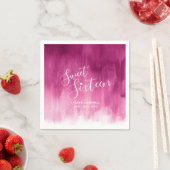 Red pink abstract modern art sweet 16 servet (Insitu)