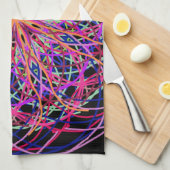 Red Pink Black Kaleidoscope Mandala Art Theedoek (Quarter Fold)