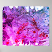 Red Pink Blue Paars Modern Abstract Art Trendy Poster (Voorkant)