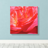Red Pink Canvas prints Rozen Flowers (Insitu (Houten vloer))