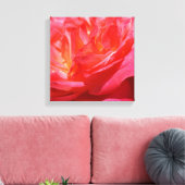 Red Pink Canvas prints Rozen Flowers (Insitu (Woonkamer))