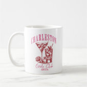 Red Pink Charleston Bachelorette Koffiemok (Links)