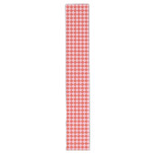 Red & Pink Checkerboard Lange Tafelloper (Voorkant)