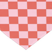 Red & Pink Checkerboard Lange Tafelloper (Hoek)