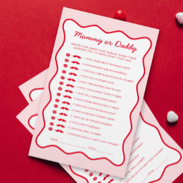 Red Pink Cherry Baby shower Raad eens wie het spel