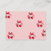 Red Pink Cherry Schattige Vrijgezellenfeest Recept Informatiekaartje (Achterkant)